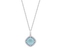 LOTUS SILVER Collar Mujer Plata de Ley 925 - Colgante de Acabado Brillo con Circonita - Acabado Refinado LP3921-1/2 - Collares Mujer - Regalo de Cumpleaños, Aniversario, San Valentín, Madre y más