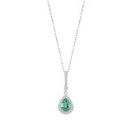 LOTUS SILVER Collar Mujer Plata de Ley 925 - Colgante de Acabado Brillo con Circonita - Acabado Refinado LP1592-1/5 - Collares Mujer - Regalo de Cumpleaños, Aniversario, San Valentín, Madre y más