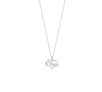 LOTUS SILVER Collar Mujer Plata de Ley 925 - Colgante de Corazón - Acabado Refinado LP3307-1/1 - Collares Mujer - Regalo de Cumpleaños, Aniversario, San Valentín, Madre y más