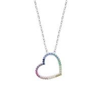 LOTUS SILVER Collar Mujer Plata de Ley 925 - Colgante de Corazón - Acabado Refinado LP3670-1/2 - Collares Mujer - Regalo de Cumpleaños, Aniversario, San Valentín, Madre y más