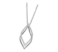 Lotus Silver Collar Zircón 925 Plata Hoja LP1791-1-1/1