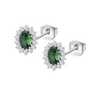 LOTUS SILVER LP3459-4/3 Colors Plata Zirconia Set Pendientes para Mujer, Plata