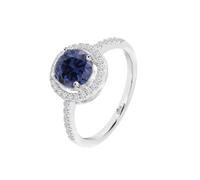 LOTUS SILVER LP3790-3/114 Colors Plata Zirconia Set Anillo para Mujeres, 114, Plata