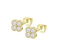 LOTUS SILVER Pendientes Mujer Plata 925 ml - Pendientes de botón Flor