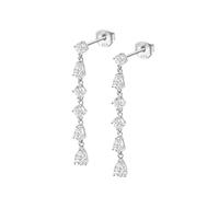 LOTUS SILVER Pendientes Largos Plata de Ley 925 LP3622-4/1 - Cierre Seguro de Presión - Ligeros, Cómodos y Resistentes - Pendientes Mujer Plata Largos - Pure Essential