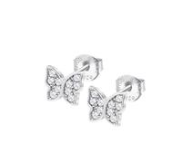 LOTUS SILVER Pendientes Mujer Plata 925 ml - Pendientes de botón Mariposa