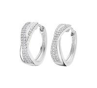 LOTUS SILVER Aros de Plata Mujer LP3319-4/1 - Pendientes Mujer Plata de ley 925 Infinito - Ligeros, Cómodos y Resistentes - Cierre Seguro Congo - Glam - Argollas de Plata