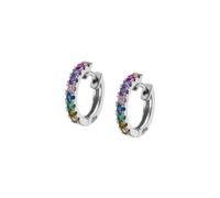 Lotus Silver Pendientes aro LP1993-4/1 con circonitas multicolor