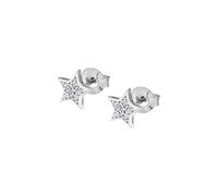 LOTUS SILVER Pendientes Mujer Plata 925 ml - Pendientes de botón Estrella | Ligeros, Cómodos y Resistentes - Cierre Seguro de Presión LP1622-4/1