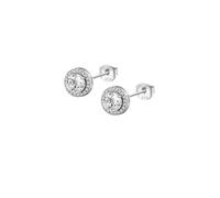 LOTUS SILVER Pendientes Mujer Plata 925 ml - Pendientes de botón | Ligeros, Cómodos y Resistentes - Cierre Seguro de Presión LP3667-4/1