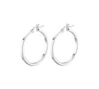LOTUS SILVER Aros de Plata Mujer LP3277-4/1 - Pendientes Mujer Plata de ley 925 - Ligeros, Cómodos y Resistentes - Cierre Seguro de Clip - Hoops - Argollas de Plata