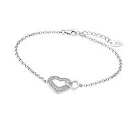 Lotus Silver Pulsera Doble Corazón Zircón 925 Plata LP1917-2-1