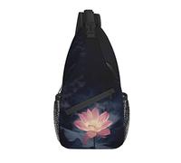 Lotus Sling Bag Casual Crossbody Flower Shoulder Bag Mochila Chest Daypack para Playa al Aire Libre