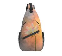 Lotus Sling Bag Casual Crossbody Flower Shoulder Bag Mochila Chest Daypack para Playa al Aire Libre