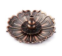 Lotus - Soporte de incienso de latón, para incienso de Lotus Incenser, con forma de cono y quemador de cenizas, para resina en polvo granular para decoración del hogar, oficina, casa de té