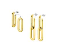 LOTUS STYLE Pendientes LS2425-4/2 Urban Woman – Acero inoxidable 316L, Dorados, Cierre de presión