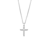 LOTUS STYLE Cadena Acero Inoxidable Hombre de 316l Colgante Cruz - Diseño Sofisticado y Resistente al Agua 500.00 mm LS2217-1/2 Collar Hombre - Regalo de Cumpleaños, Día del Padre y Ocasión Especial