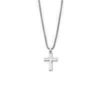 LOTUS Collier Style Acier pendentif Croix