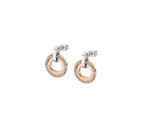LOTUS STYLE Pendientes Mujer LS2176-4/3 Acero Inoxidable - Circonitas - Ligeros, Cómodos y Resistentes - Cierre Seguro - Aretes de Mujer en forma de Aro - Pendientes Dorados