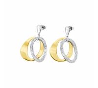 LOTUS STYLE Pendientes Mujer LS1672-4/2 Acero circonitas - Ligeros, Cómodos y Resistentes - Cierre Seguro de Presión - Aretes de Mujer