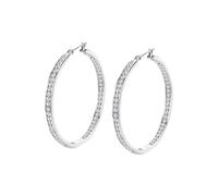 LOTUS STYLE Pendientes Mujer LS2356-4/1 Acero circonitas - Ligeros, Cómodos y Resistentes - Cierre Seguro Catalán - Aretes de Mujer