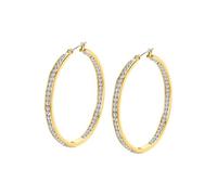 LOTUS STYLE Pendientes Mujer LS2356-4/2 Acero circonitas - Ligeros, Cómodos y Resistentes - Cierre Seguro Catalán - Aretes de Mujer