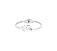 LOTUS STYLE Pulsera Acero Inoxidable Mujer LS1792-2/1 Corazón - Sofisticado Brazalete con Pulido y Acabado Refinado 6,1 cm - Ideal para Regalo de Cumpleaños - Aniversario - Ocasiones Especiales