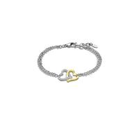 LOTUS STYLE Pulsera Acero Inoxidable Mujer LS2117-2/1 Corazón - Sofisticado Brazalete con Pulido y Acabado Refinado 20,5 cm - Ideal para Regalo de Cumpleaños - Aniversario - Ocasiones Especiales
