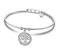 Lotus Style Pulsera ÁRBOL DE LA Vida para Mujer (Plateado), multicolor