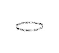 LOTUS STYLE Pulsera Hombre Acero Inoxidable 316L Brazalete de Diseño Sofisticado, Confortable y Resistente al Agua - Pulseras Hombre - Plateada 203.00 mm LS1799-2/1 - Ideal para Regalo