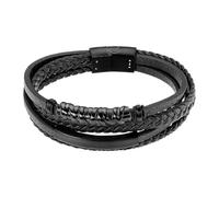 LOTUS STYLE Pulsera Hombre Acero Inoxidable 316L Brazalete de Diseño Sofisticado, Confortable y Resistente al Agua - Pulseras Hombre - Negra 213.00 mm LS2384-2/1 - Regalo de Cumpleaños, Día del Padre
