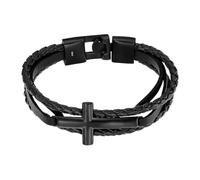 Lotus Style Pulsera Hombre LS2380-2/1 Men In Black Acero inoxidable 316L Cruz Negra 230 mm