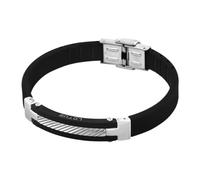 LOTUS STYLE Pulsera Hombre Acero Inoxidable 316L Brazalete de Diseño Sofisticado, Confortable y Resistente al Agua - Pulseras Hombre - Negra 189.00 mm LS1522-2/2 - Regalo de Cumpleaños, Día del Padre