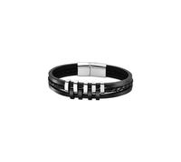 LOTUS STYLE Pulsera Hombre Acero Inoxidable 316L Brazalete de Diseño Sofisticado, Confortable y Resistente al Agua - Pulseras Hombre - Negra 215.00 mm LS1838-2/1 - Regalo de Cumpleaños, Día del Padre