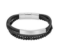 LOTUS STYLE Pulsera Hombre Acero Inoxidable 316L Brazalete de Diseño Sofisticado, Confortable y Resistente al Agua - Pulseras Hombre - Marrón 210.00 mm LS2406-2/1 - Ideal para Regalo