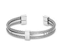 LOTUS STYLE Pulsera Hombre Acero Inoxidable 316L Brazalete de Diseño Sofisticado, Confortable y Resistente al Agua 65.00 mm LS1807-2/1 - Regalo de Cumpleaños, Día del Padre