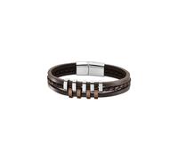 LOTUS STYLE Pulsera Hombre Acero Inoxidable 316L Brazalete de Diseño Sofisticado, Confortable y Resistente al Agua - Pulseras Hombre - Marrón 215.00 mm LS1838-2/3 - Ideal para Regalo