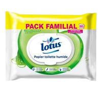 Lotus - Toallitas de papel higiénico húmedo con aloe vera, paquete de 80 toallitas