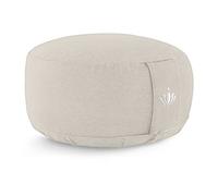 Lotuscrafts Cojín Meditación Yoga Lotus - Altura 15 cm - Relleno de Espelta - Cubierta en Algodón Lavable - Zafu Redondo Para Suelo - Meditation Cushion - Certificado Gots