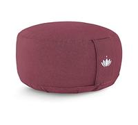 Lotuscrafts Cojin Meditacion Yoga Lotus - Altura 15 cm - Relleno de Espelta - Cubierta en Algodon Lavable- Zafu Meditación - Cojin Suelo Redondo - Cojin Yoga - Meditation Cushion - Certificado Gots