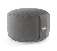 Lotuscrafts Cojin Meditacion Yoga Lotus - Altura 20 cm - Relleno con Cáscaras de Espelta - Cubierta en Algodon Lavable - Cojin Suelo Redondo - Cojin Yoga - Meditation Cushion - Certificado Gots