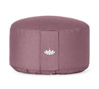 Lotuscrafts Cojin Meditacion Yoga Lotus - Altura 20 cm - Relleno con Cáscaras de Espelta - Cubierta en Algodon Lavable - Cojin Suelo Redondo - Cojin Yoga - Meditation Cushion - Certificado Gots