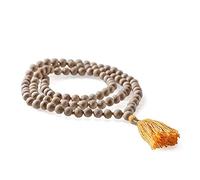 Lotuscrafts Tulsi Mala - Cadena de oración Budista de 108 Cuentas de Madera de tulisi.