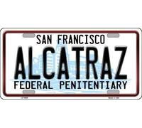 Lotusworld Alcatraz - Placa de metal para matrícula (20,3 x 30,5 cm)