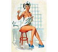 Lotusworld Bad Pin up Girl - Señal de metal con escudo de metal de 20 x 30 cm