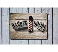 Lotusworld Barber Shop 862 - Placa metálica para Pared, diseño de Barber Shop