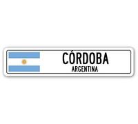 Lotusworld Cartel de Aluminio de la Marca Bandera Argentina de Cerdoba Argentina, para Pared de Campo, de 4 x 16 Pulgadas