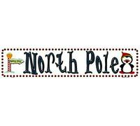 Lotusworld Cartel de la Marca Texto en inglés New Road Sign North Pole IDE, diseño de Cueva de Hombre, 10,16 x 40,64 cm
