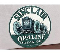 Lotusworld Letrero de la Marca diseño de la Cueva de los Hombres de Gas de Carreras Sunclair Opaline Oil Gasoline Racing Gas, de 30 x 30 cm