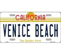 Lotusworld LP-7895 Venice Beach California - Placa metálica para matrícula (20 x 30 cm)
